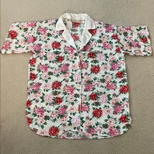 Vintage Victoria’s Secret Floral Button Up Nightshirt, Size M/L